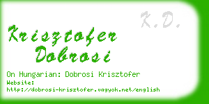 krisztofer dobrosi business card